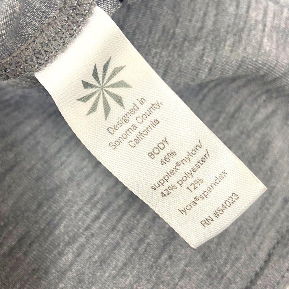 Athleta High Rise Mesh Chaturanga Active Leggings Gray White Medium - Picture 4 of 6